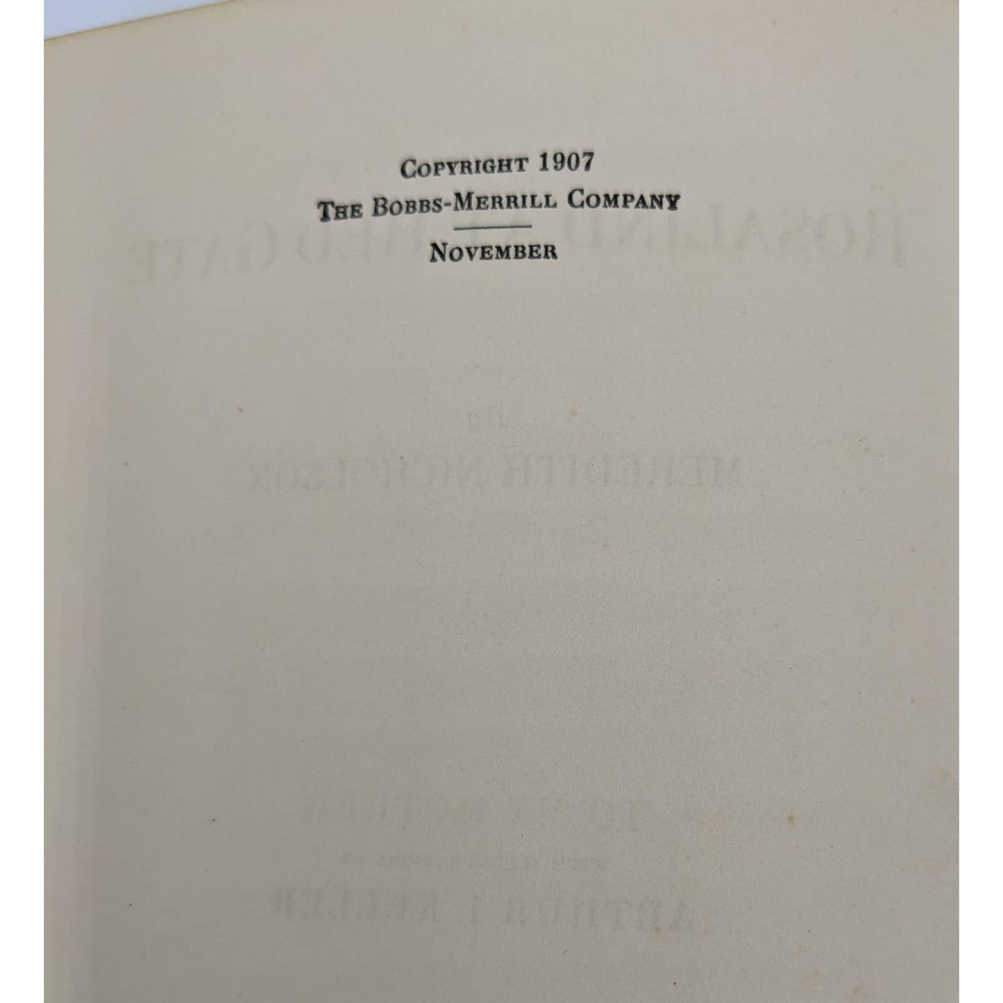 Rosalind At Red Gate By Meredith Nicholson Illustrated Antiquarian Novel Early Printing 1907
