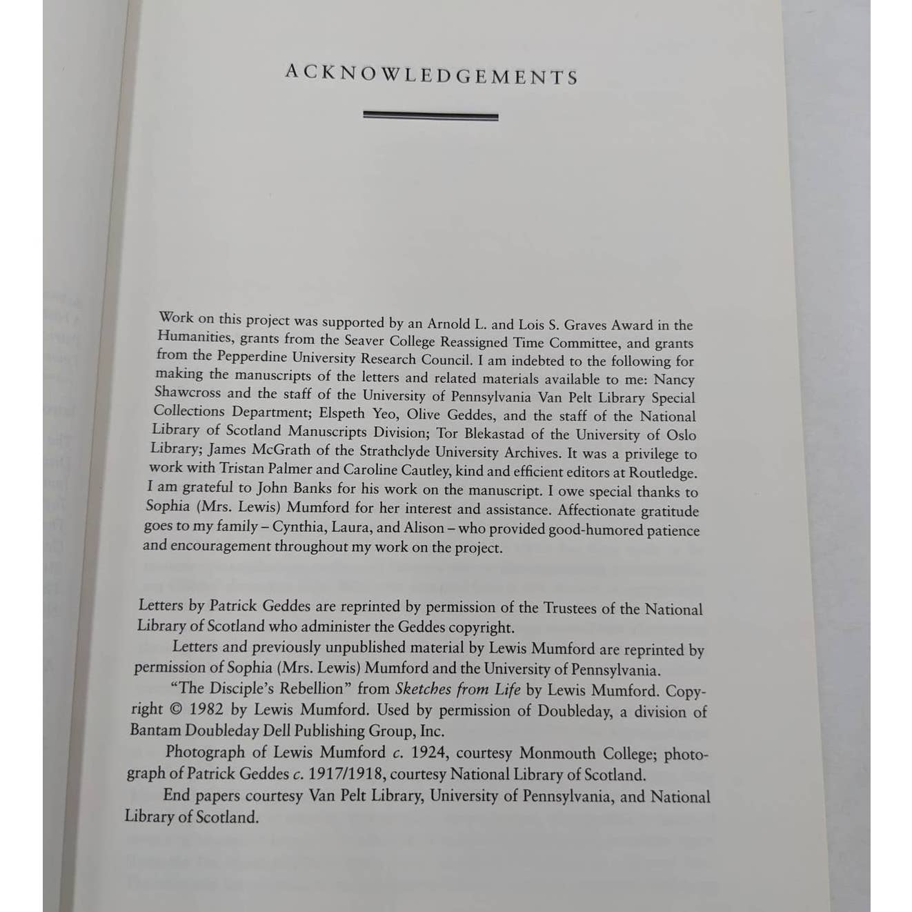 Lewis Mumford Patrick Geddes The Correspondence By Frank G. Novak Urban Planning