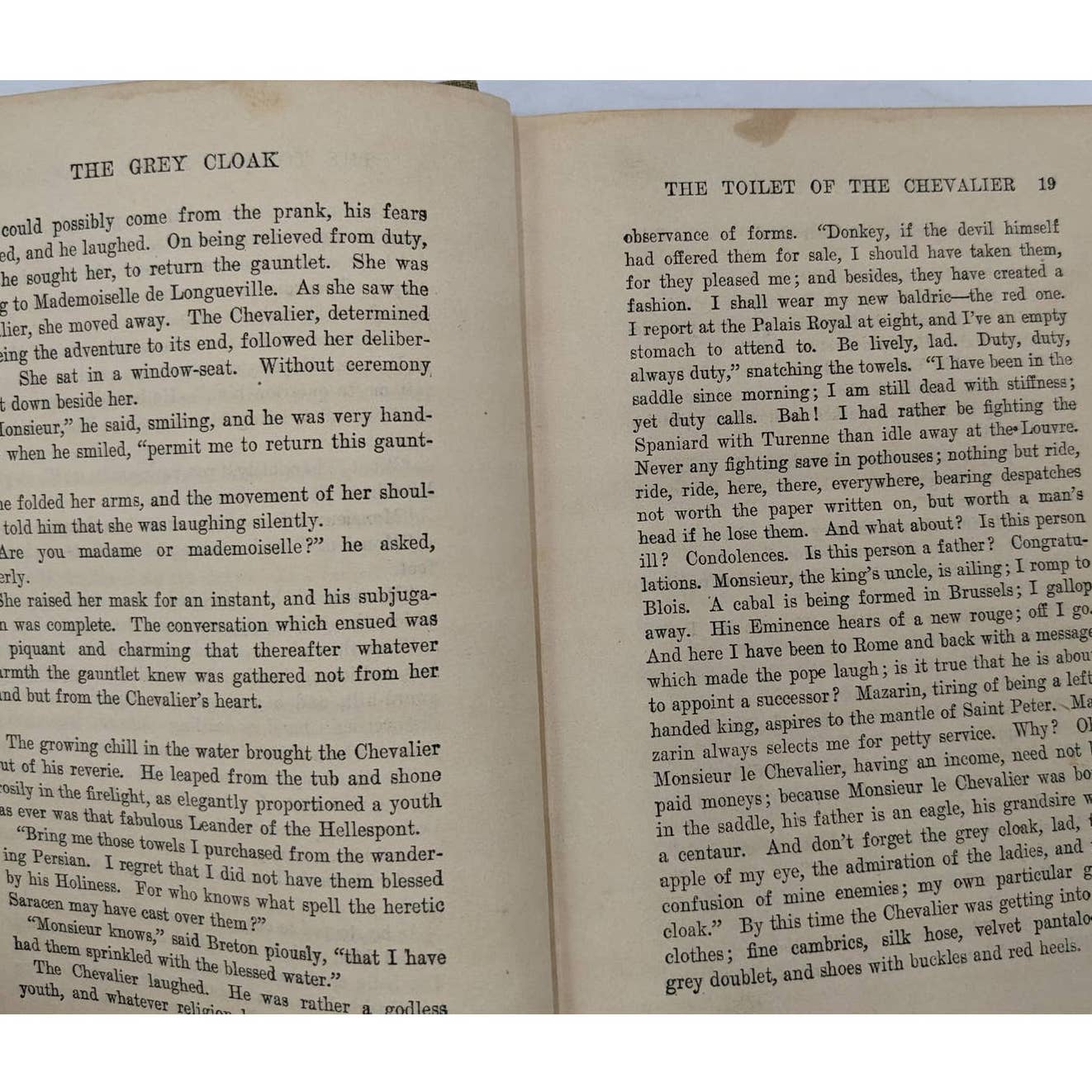 The Grey Cloak By Harold MacGrath Best Selling Author Antiquarian Novel 1903
