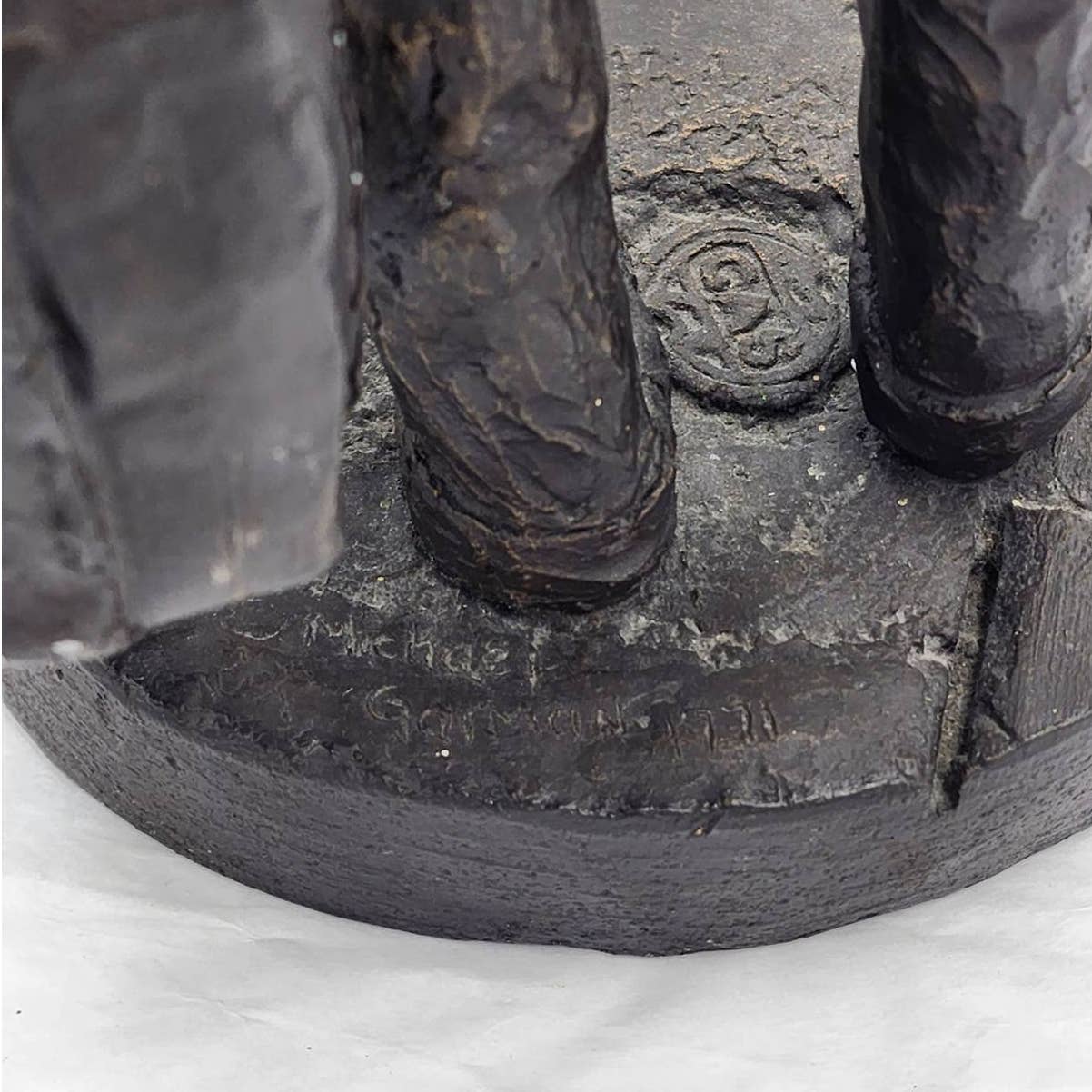 Michael Garman Sculpture Traveler American Unsung Heroes Vintage 12" Signed 1970