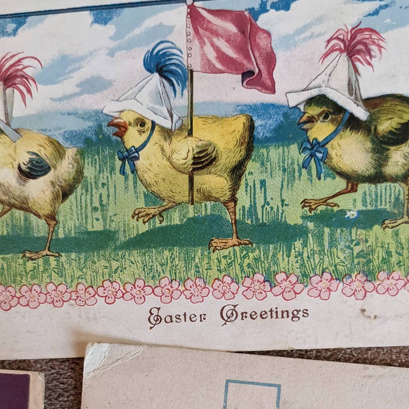 C1900s Easter Antique Postcard Set Of 5 Easter Greetings