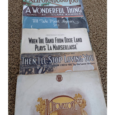 Vintage Sheet Music Lot of 7 Just A Baby's Prayer At Twilight, A Wonderful Thing