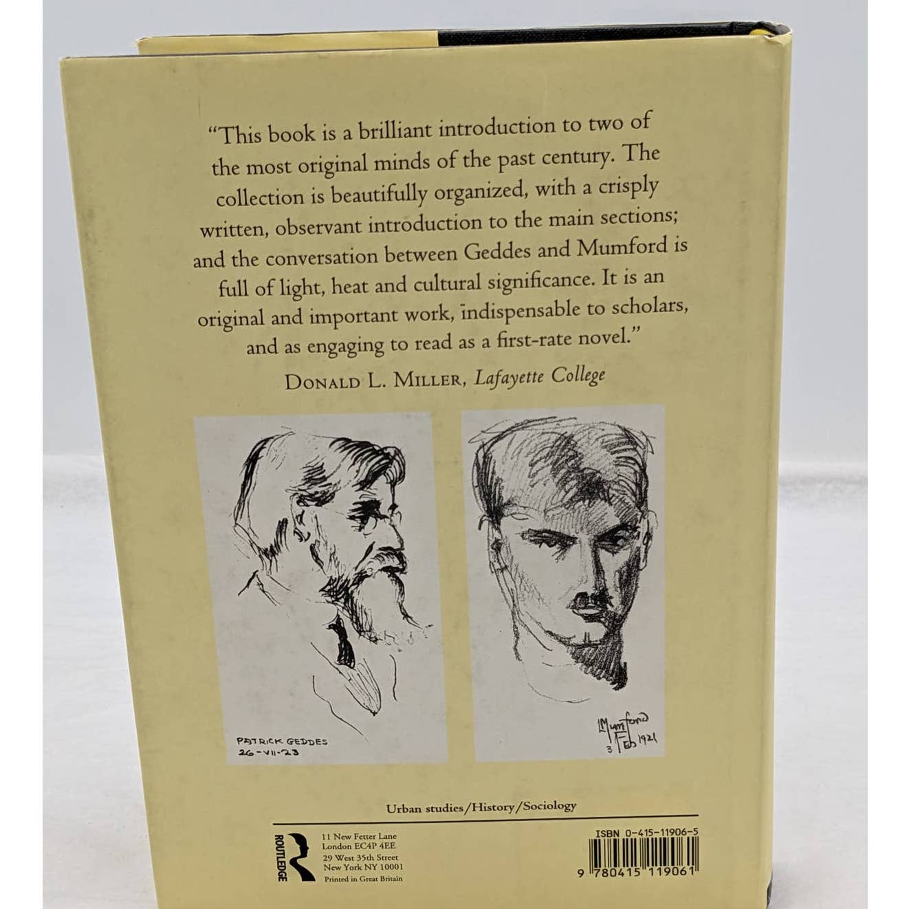 Lewis Mumford Patrick Geddes The Correspondence By Frank G. Novak Urban Planning