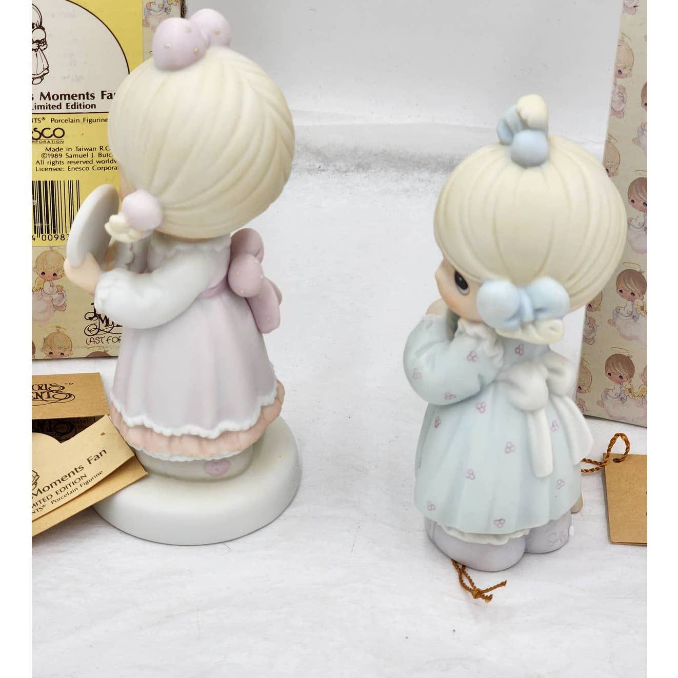 Precious Moments Fan Special 1990 Sharing The Good News Together 1991 Box & Tags