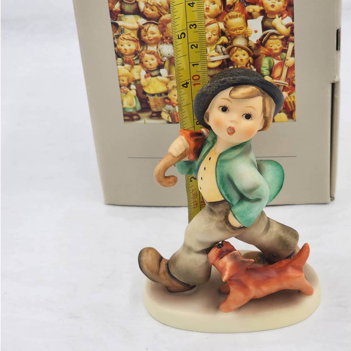 Vintage Goebel 1984 MJ Hummel Strolling Along With Box Hum 5 #988 W. Germany