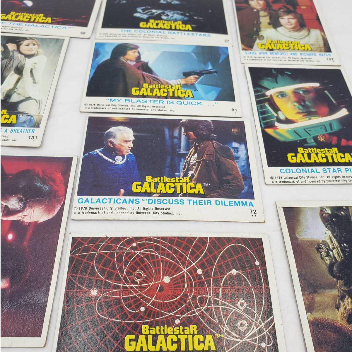 1978 Topps Battlestar Galactica Trading Cards Lot of 14 Vintage