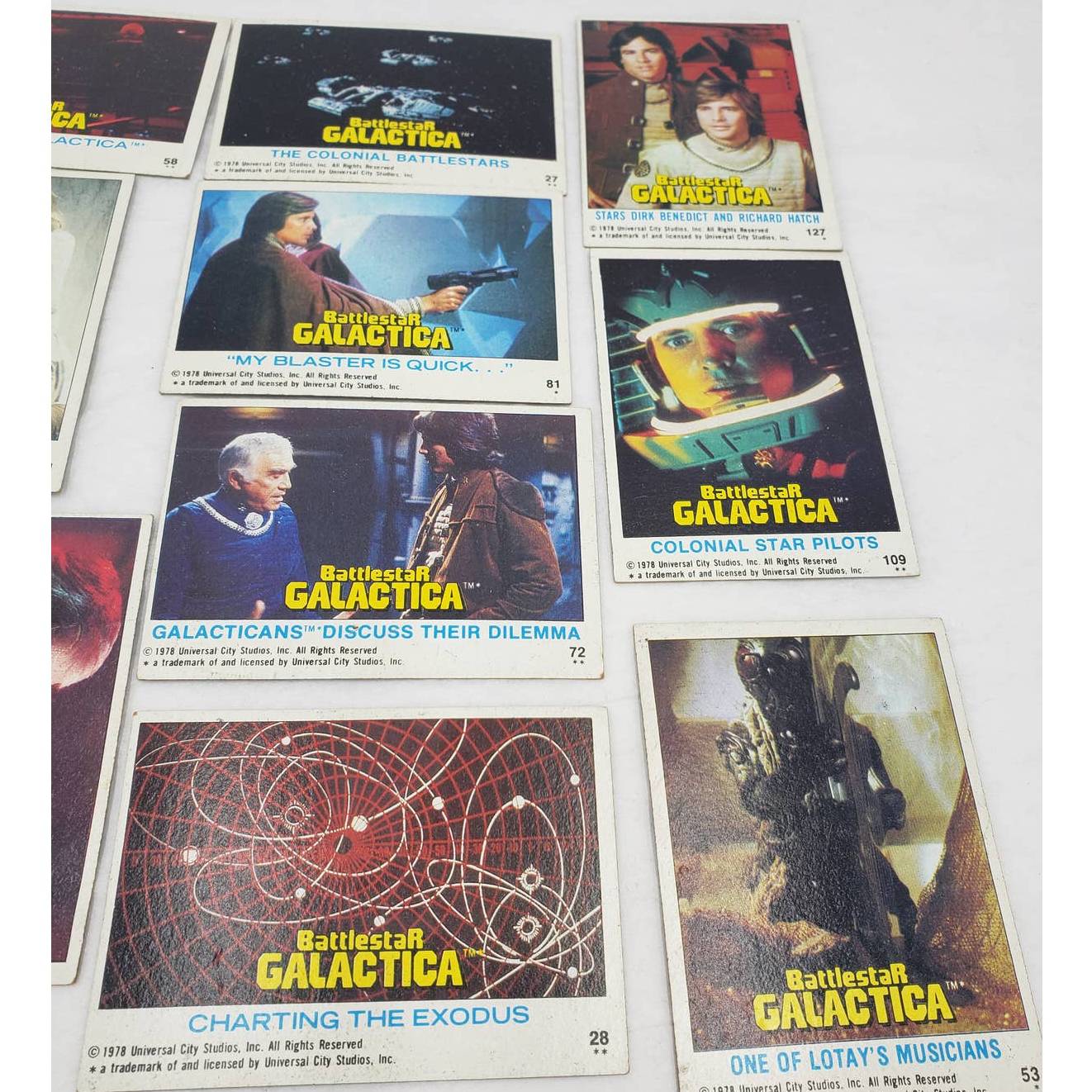 1978 Topps Battlestar Galactica Trading Cards Lot of 14 Vintage