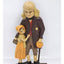 Vintage Ben Franklin Cast Iron Doorstop Holding Cane Hugging Girl Heavy 14" Tall