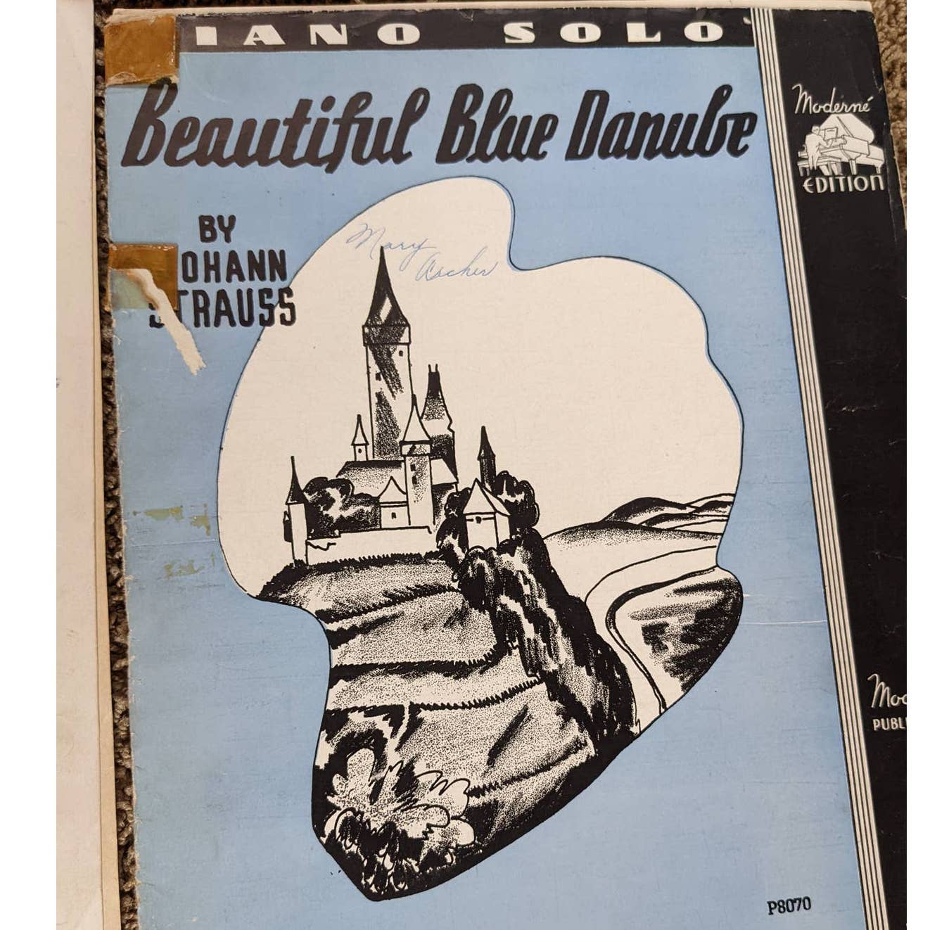 Vintage 1905-1930s Lot 6 Sheet Music Beautiful Blue Danube, Boy Roy, Piano