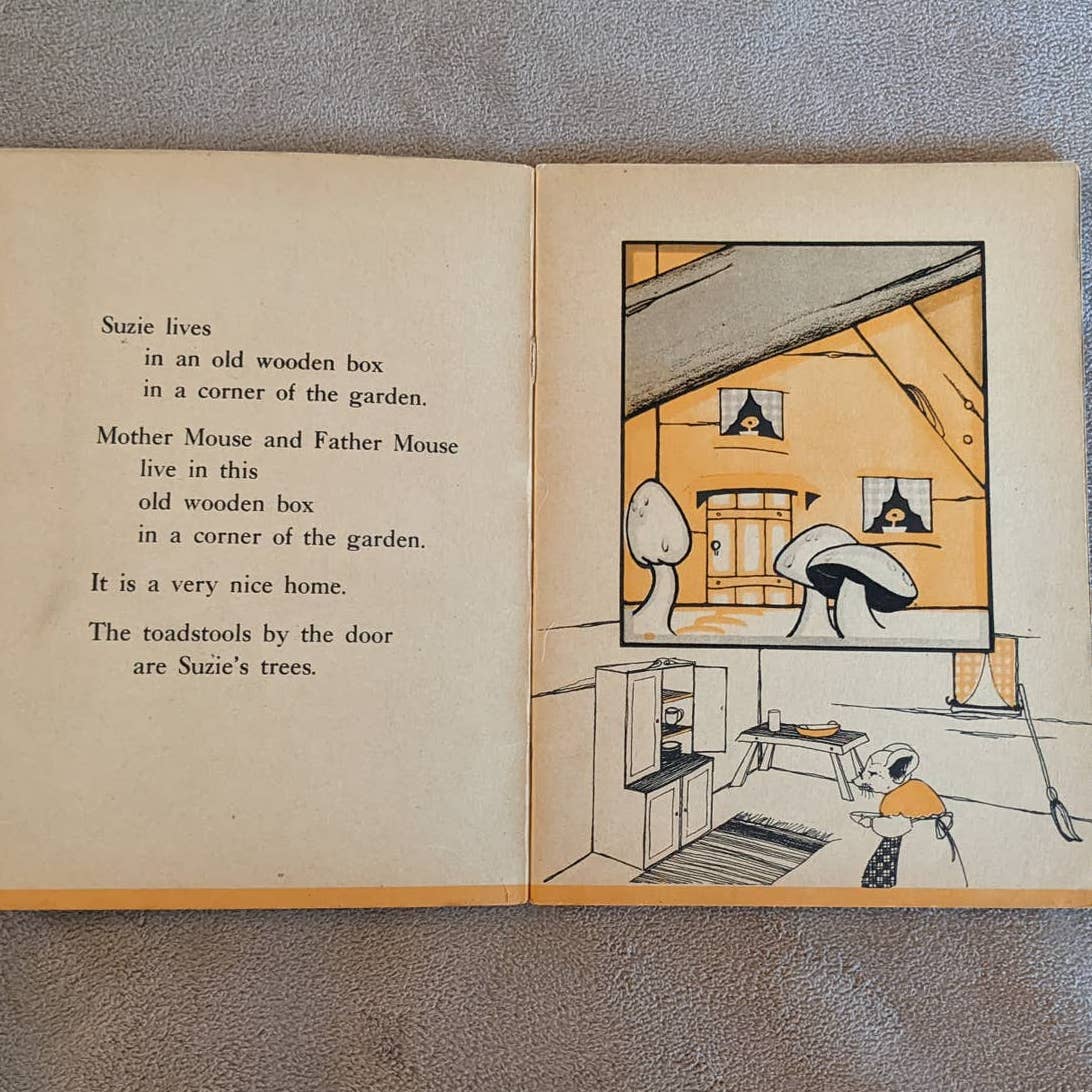 Vintage 1934 Suzie A Shy Little Mouse By Ruth W. Wittner Childrens Bedtime
