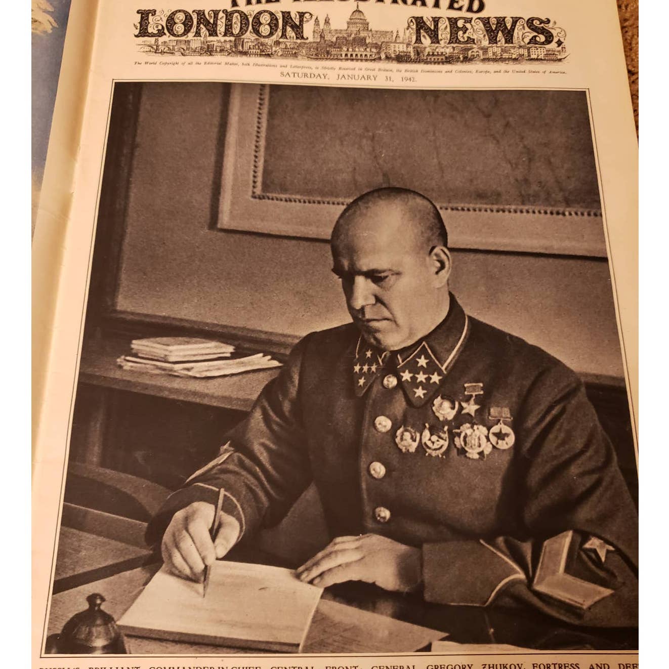 Vintage Illustrated London News Magazine Issue History Collection Jan 31 1942