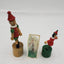 VTG Pinocchio Lot of 3 W/2 Wooden Pinocchio Collapsible Push Thumb and Ornament