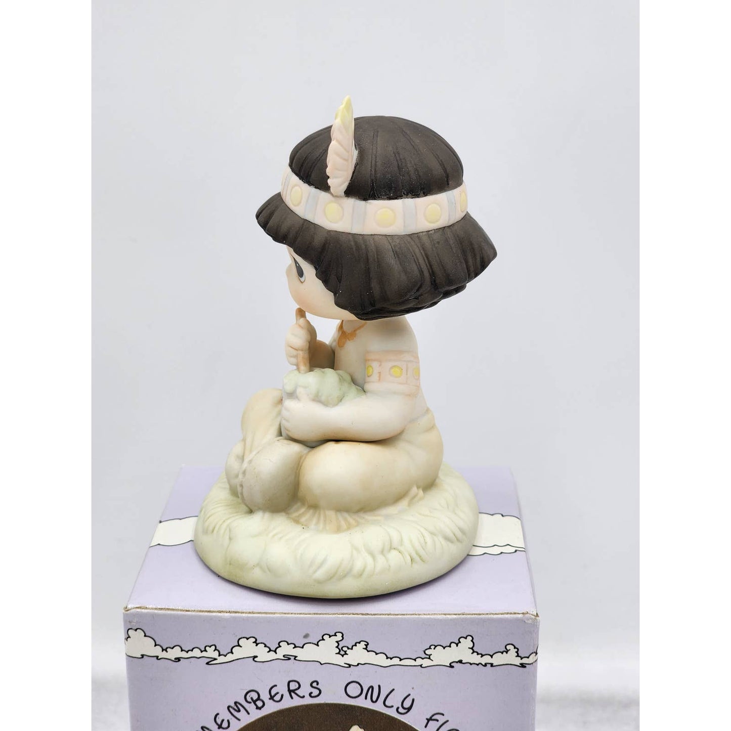 Precious Moments Figurine Lord Keep Me In Teepee Top Shape 1991 Vintage Box Tag