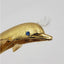 Vintage Large Dolphin Gold Jumping Sapphire Eyes Rhinestone Brooch and Whale Pin
