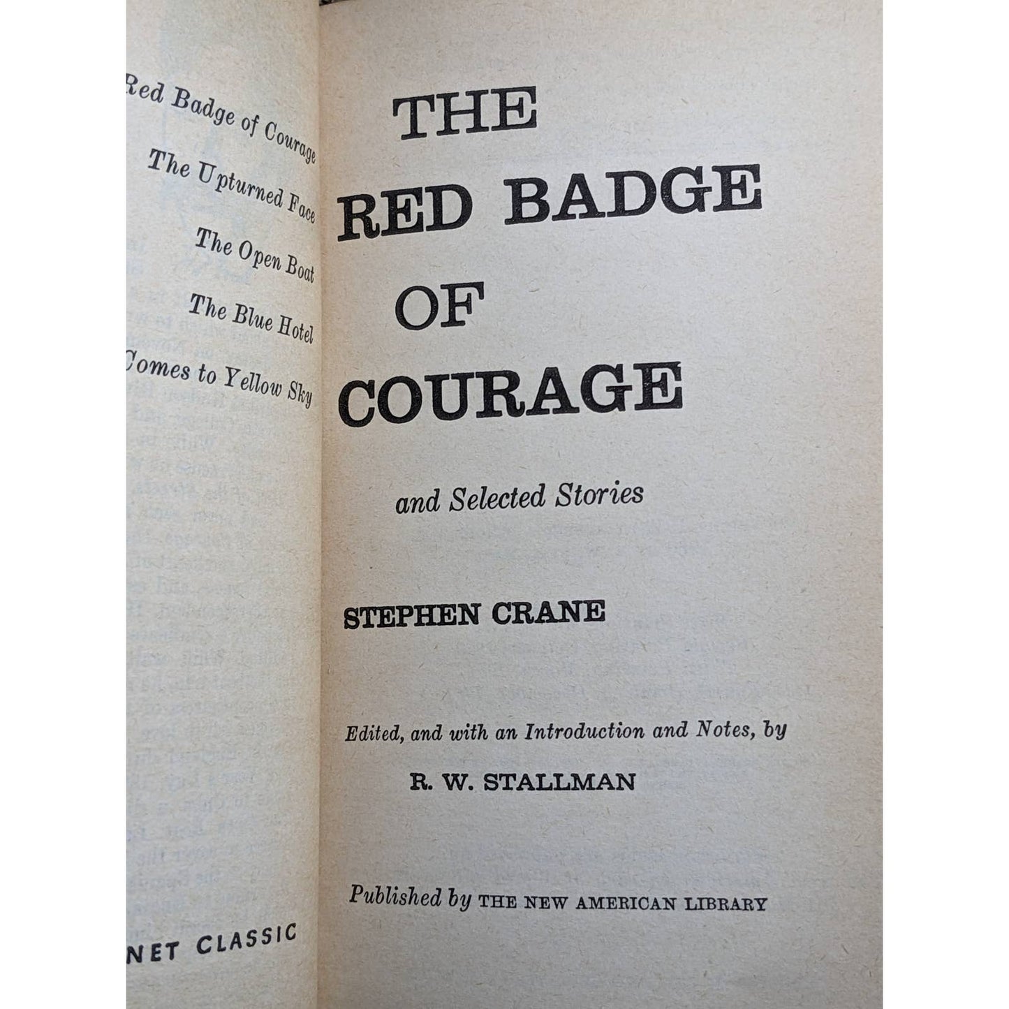 The Red Badge Of Courage By Stephen Crane Civil War Novel Vintage Paperback 1961