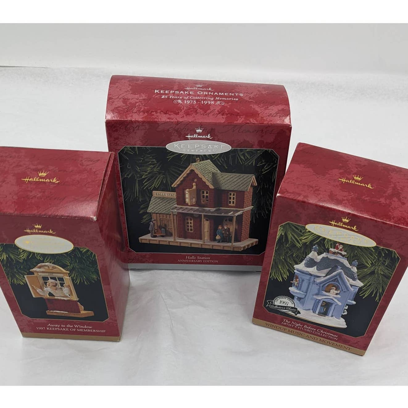 Hallmark Ornaments Vintage Lot Keepsake Victorian Night Before Christmas W/Box