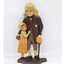 Vintage Ben Franklin Cast Iron Doorstop Holding Cane Hugging Girl Heavy 14" Tall