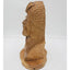Vintage Wood Carved Trapper Man Bearded Bust Sculpture Wood Carving 13" Tall