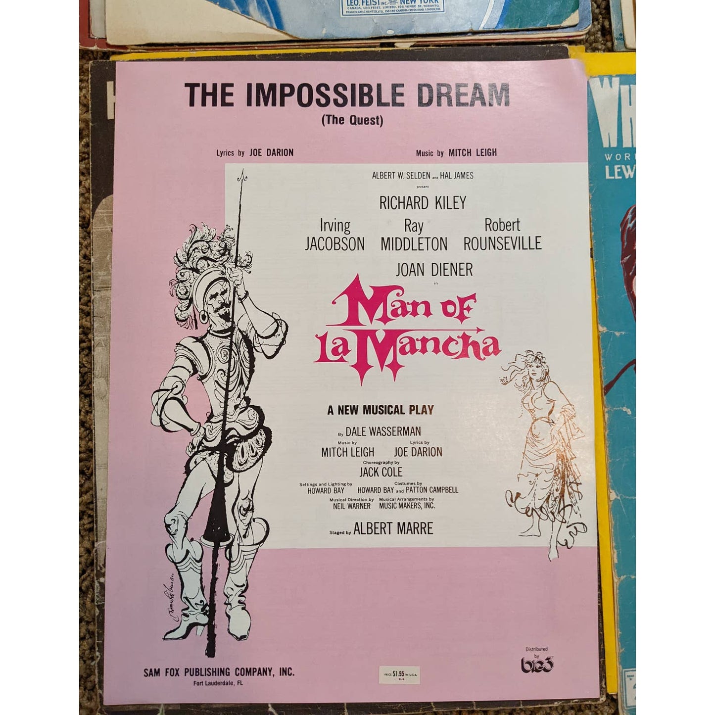 Vintage Sheet Music Lot 15+ 1920s-1960s Man of La Mancha, Art Graphics