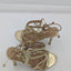Express Womens Gold Open Toe High Heels Size 8