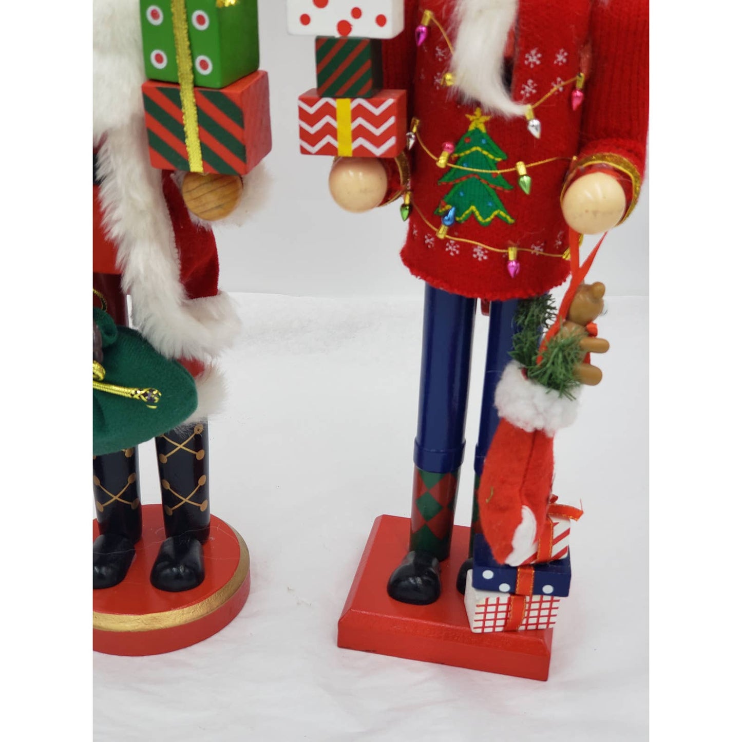 Nutcracker 14" Lot Set of 3 Ugly Christmas Sweater, Days Until Christmas, Santa