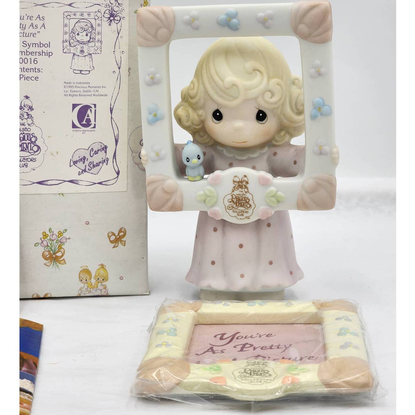 Precious Moments You're As Pretty As A Picture 1996 Membership C0016 Box Tag