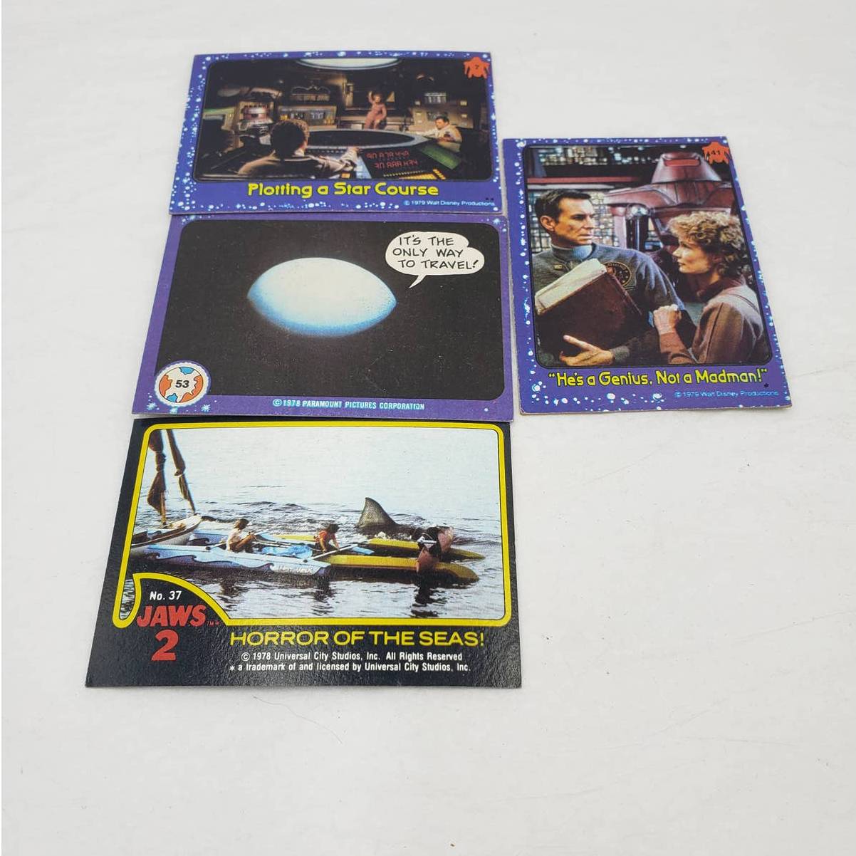 Vintage Walt Disney Trading Cards 1978-1979 Jaws 2, Mork Mindy,  Black Hole