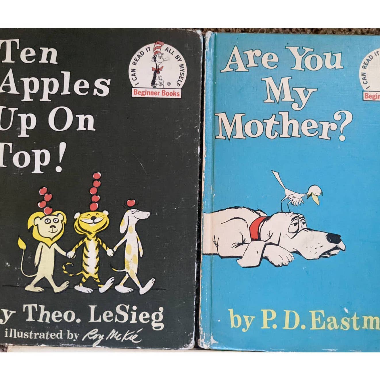 Vintage 1960s Lot 5 Childrens Dr. Seuss Beginner Books Sleep, ABC, Green Eggs