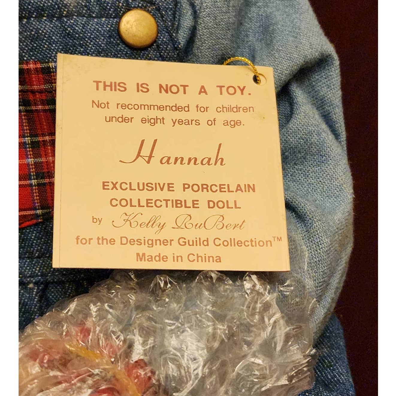 Donna Kelly RuBert Dolls Hannah Henry Time Out Designer Guild Collection COA Box