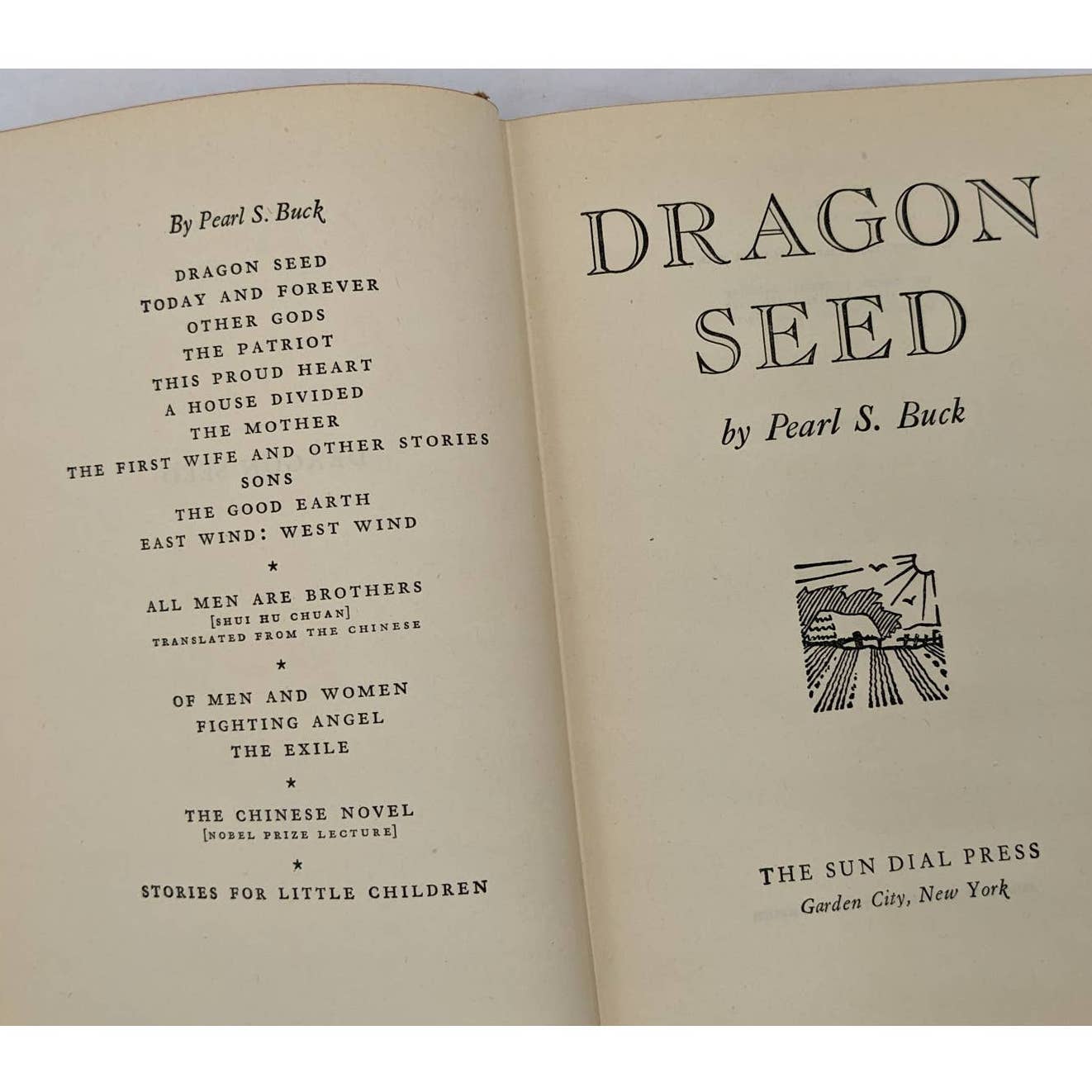 Dragon Seed By Pearl S. Buck Chinese Empress Tzu Hsi Vintage Book Novel 1943