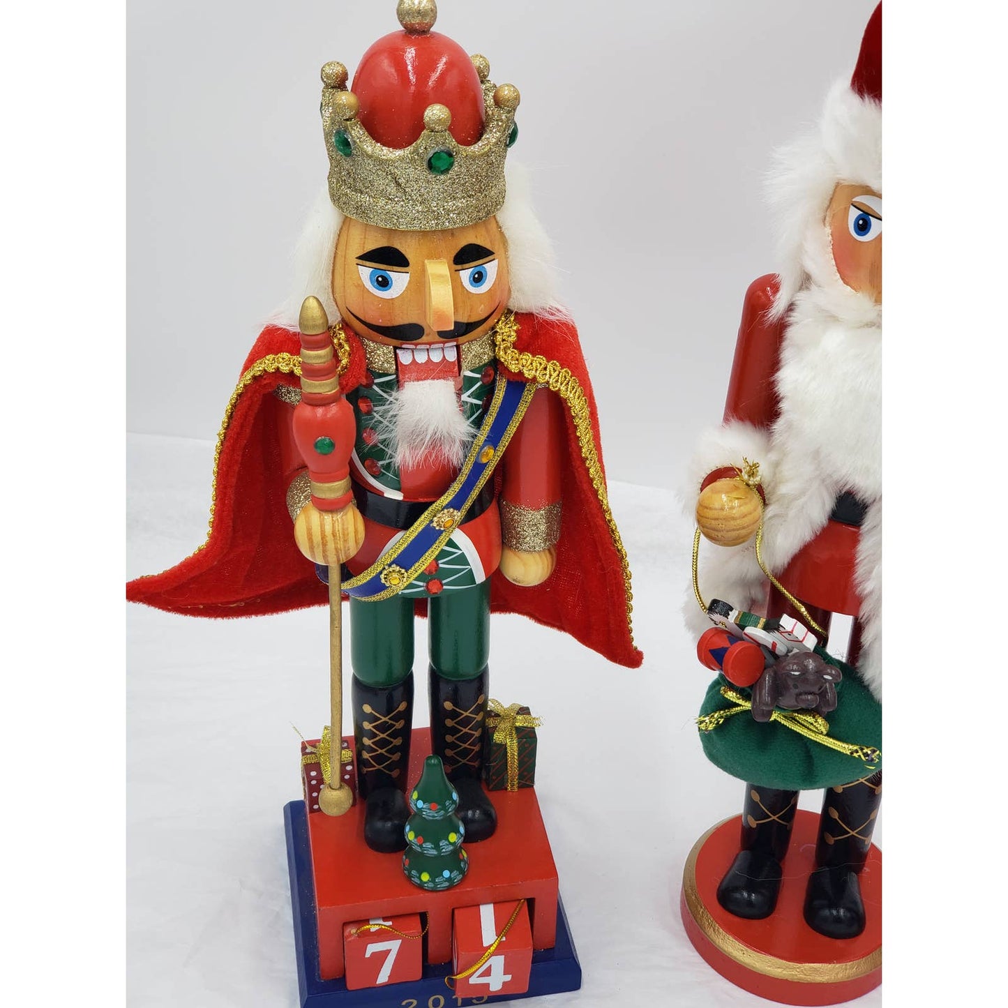 Nutcracker 14" Lot Set of 3 Ugly Christmas Sweater, Days Until Christmas, Santa