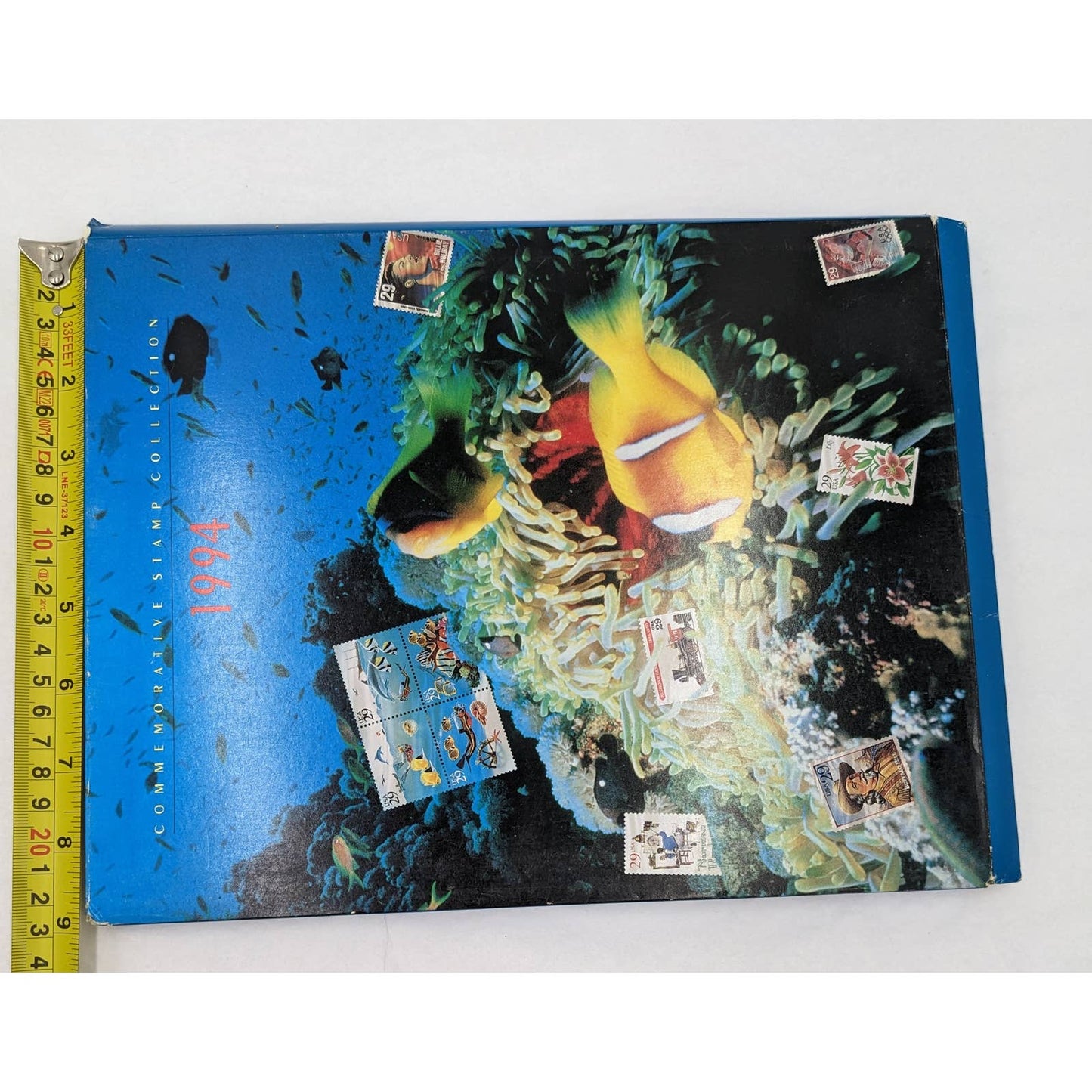 1994 Commemorative Stamp Collection Book Rockwell Moon Landing Steam Locomotives