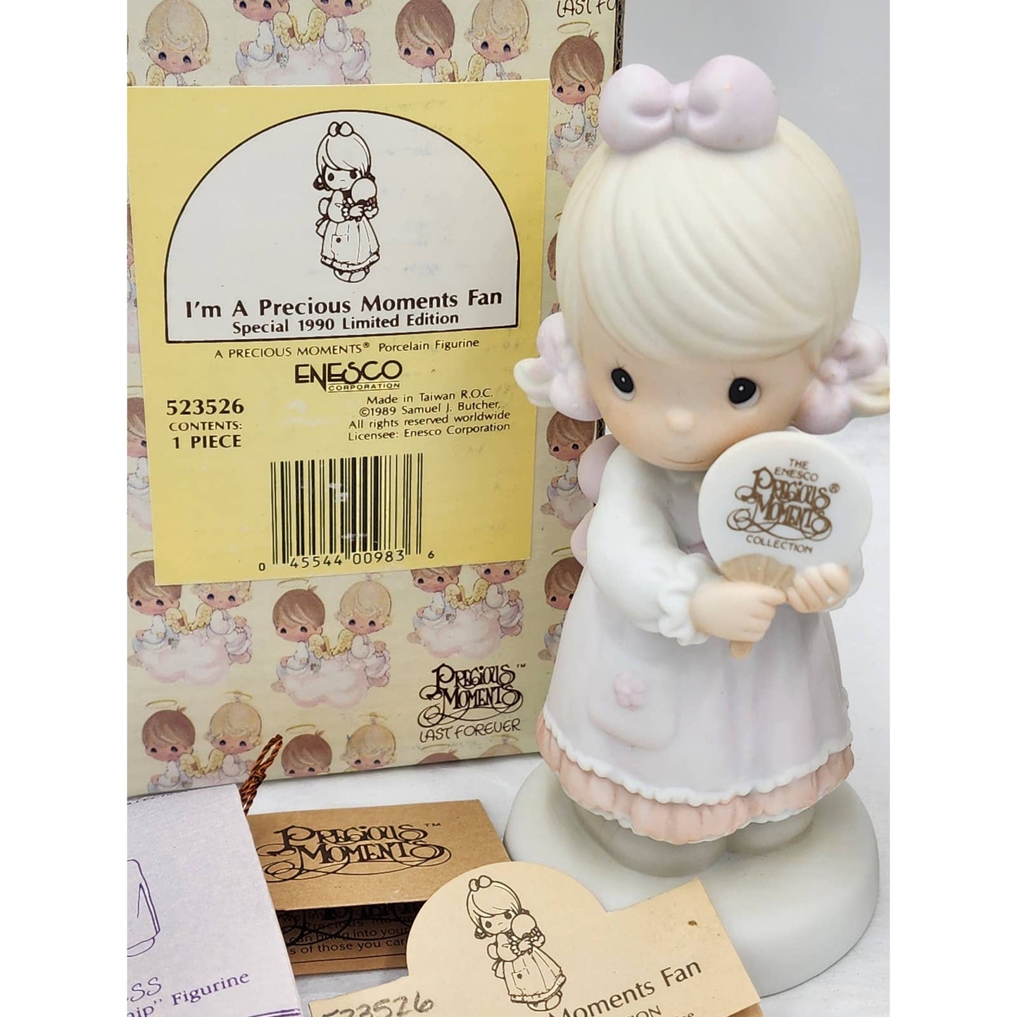 Precious Moments Fan Special 1990 Sharing The Good News Together 1991 Box & Tags