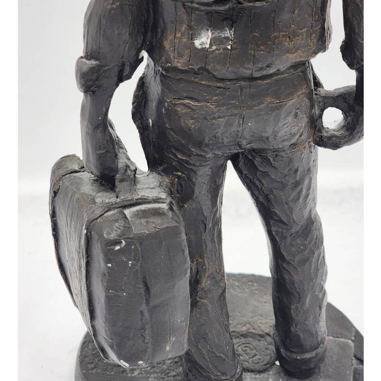 Michael Garman Sculpture Traveler American Unsung Heroes Vintage 12" Signed 1970