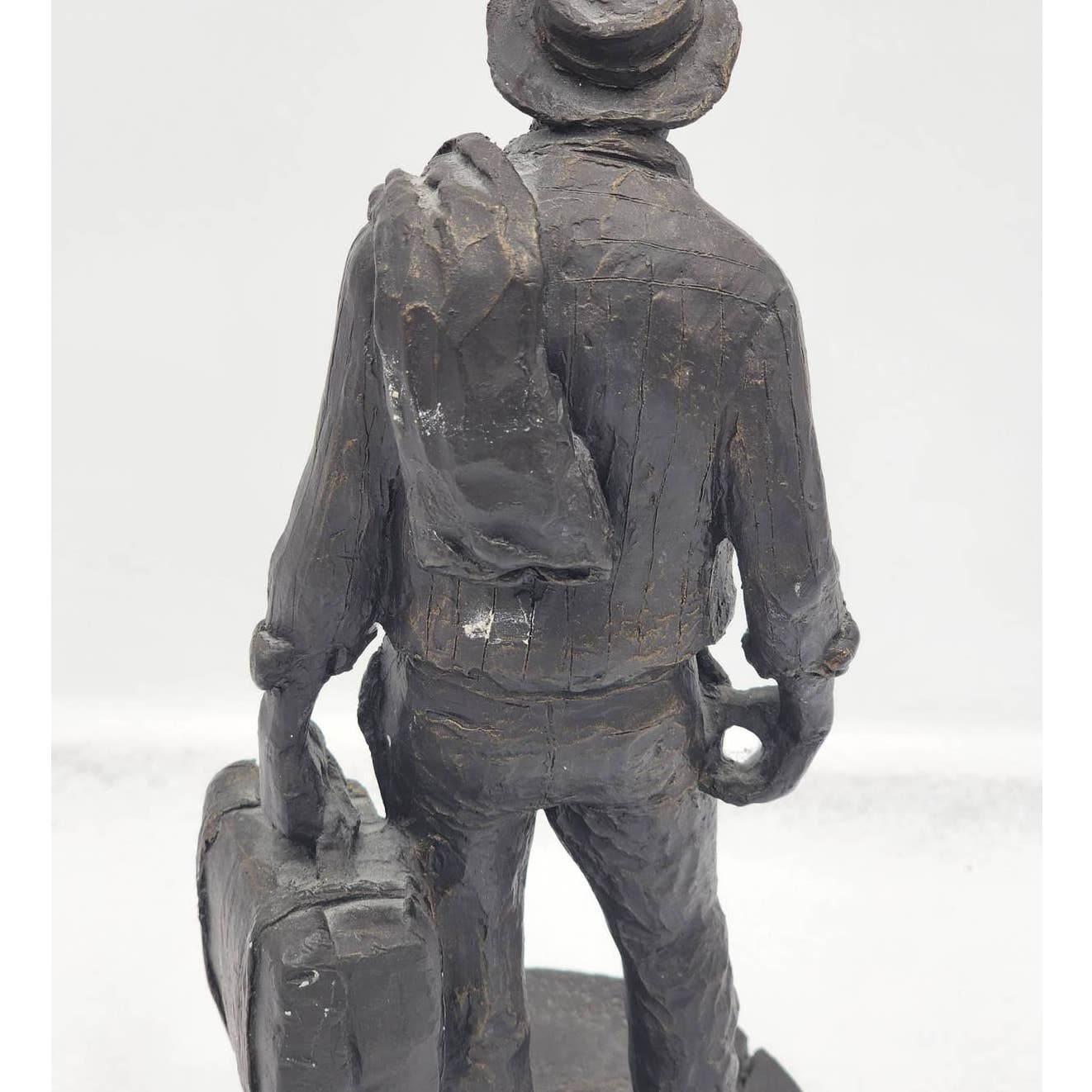Michael Garman Sculpture Traveler American Unsung Heroes Vintage 12" Signed 1970