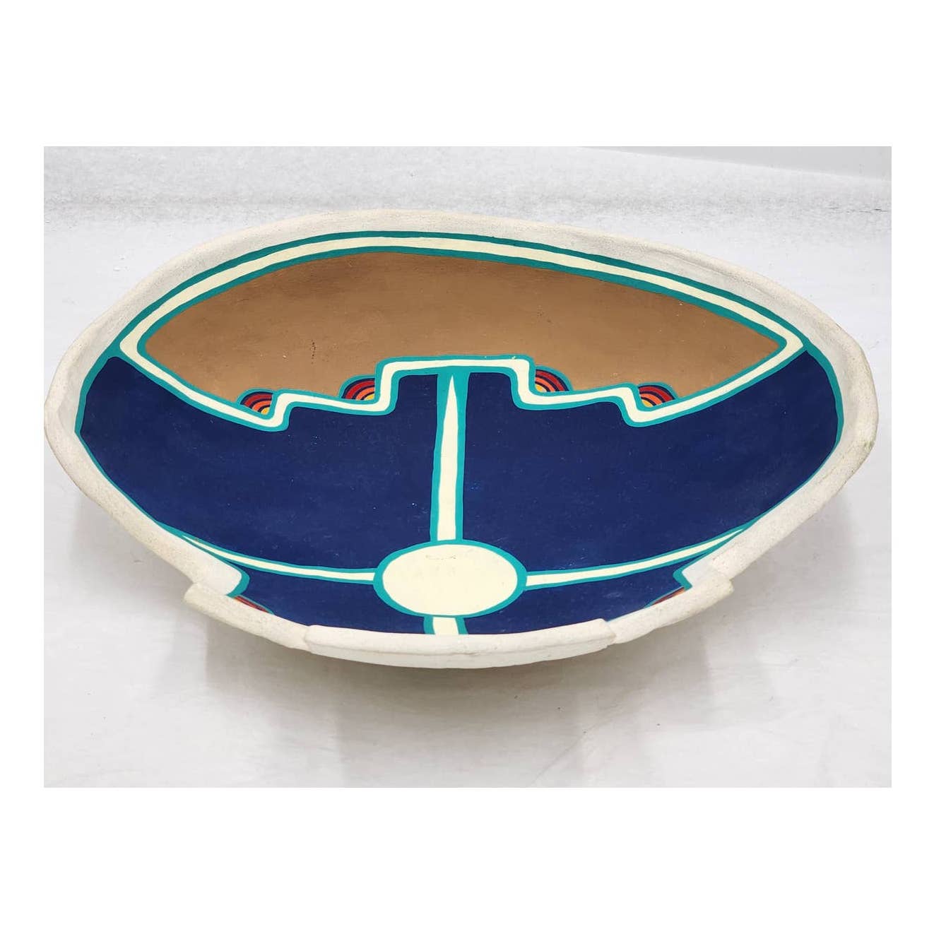 Laura Fragua Jemez Pueblo NM 1991 Native American Southwest Style Pottery Bowl