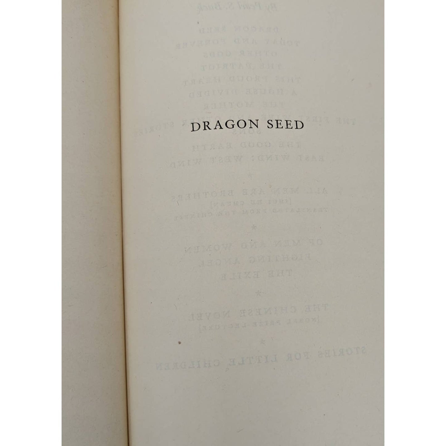 Dragon Seed By Pearl S. Buck Chinese Empress Tzu Hsi Vintage Book Novel 1943
