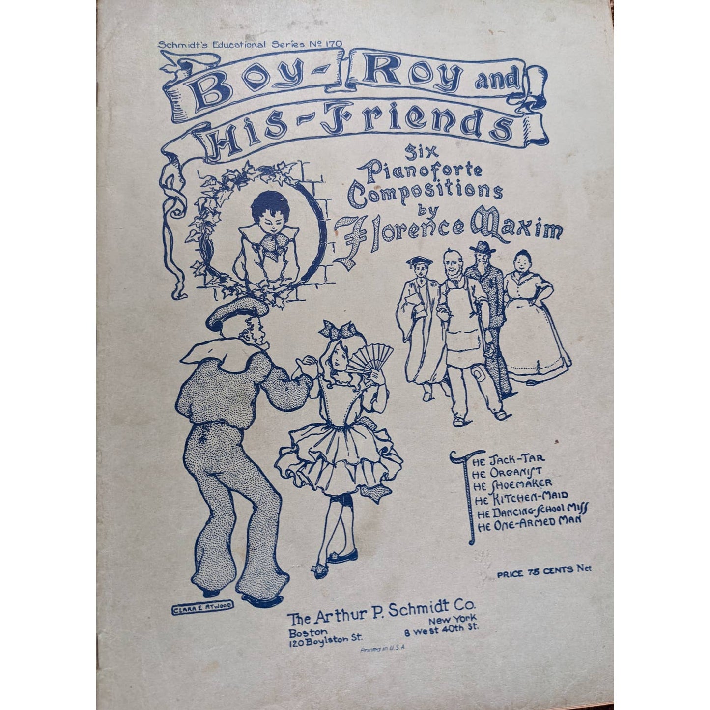 Vintage 1905-1930s Lot 6 Sheet Music Beautiful Blue Danube, Boy Roy, Piano