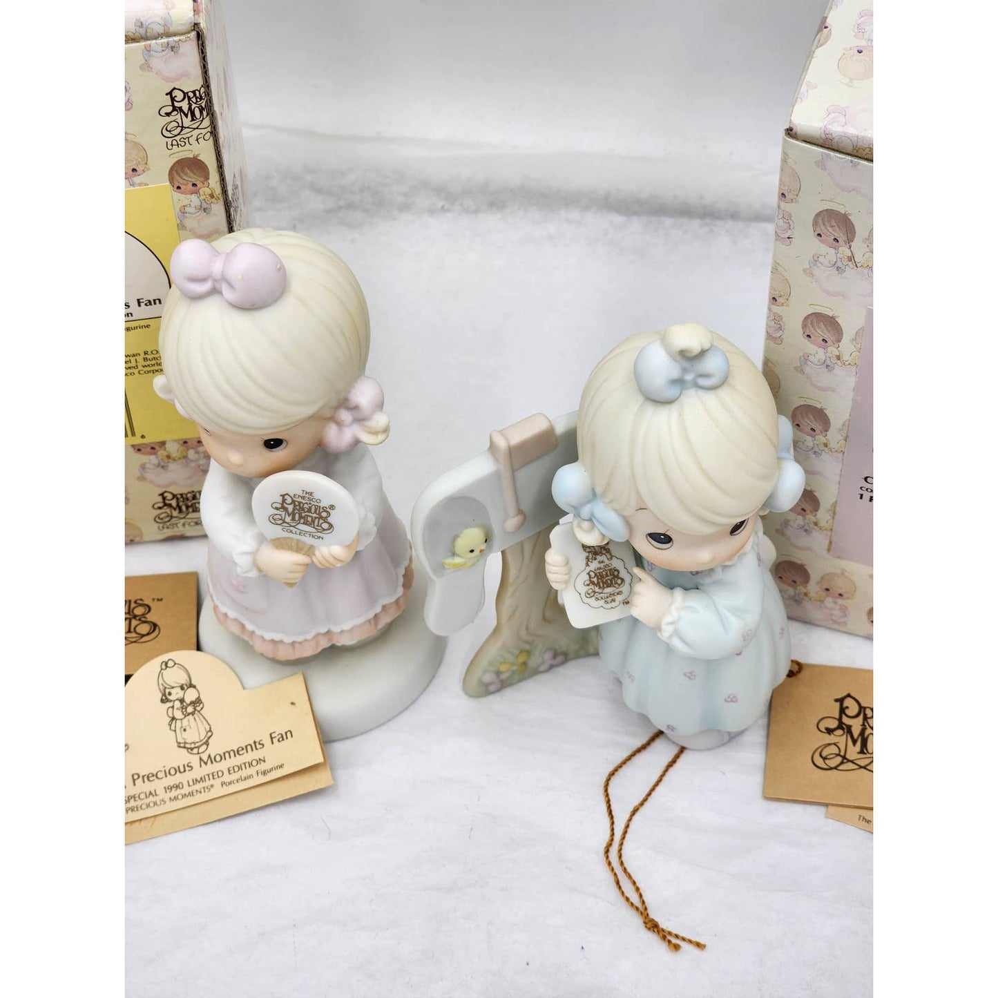 Precious Moments Fan Special 1990 Sharing The Good News Together 1991 Box & Tags
