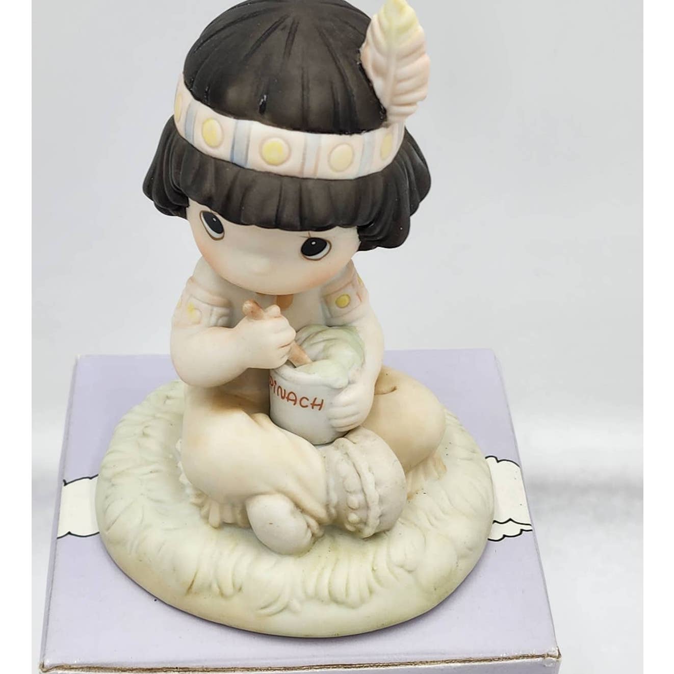 Precious Moments Figurine Lord Keep Me In Teepee Top Shape 1991 Vintage Box Tag