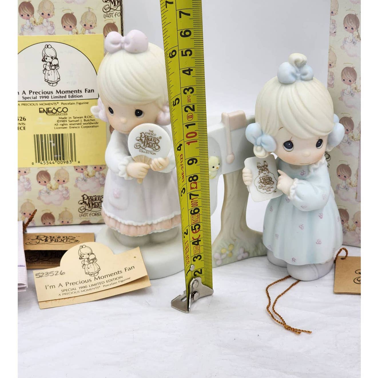 Precious Moments Fan Special 1990 Sharing The Good News Together 1991 Box & Tags