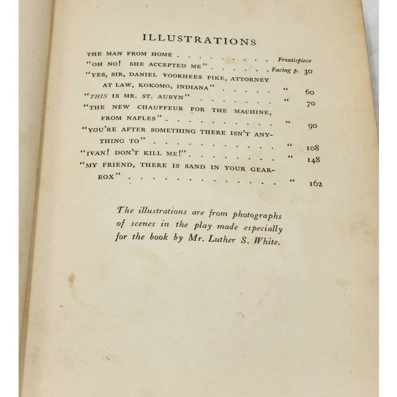 The Man From Home By Booth Tarkington Henry Leon Wilson Play Antiquarian 1908