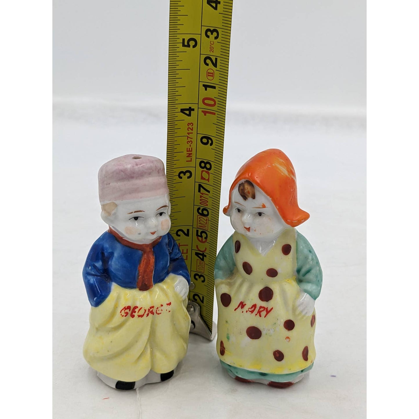 Vintage George And Mary Salt And Pepper Shaker Pair Set Adorable