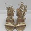 Express Womens Gold Open Toe High Heels Size 8