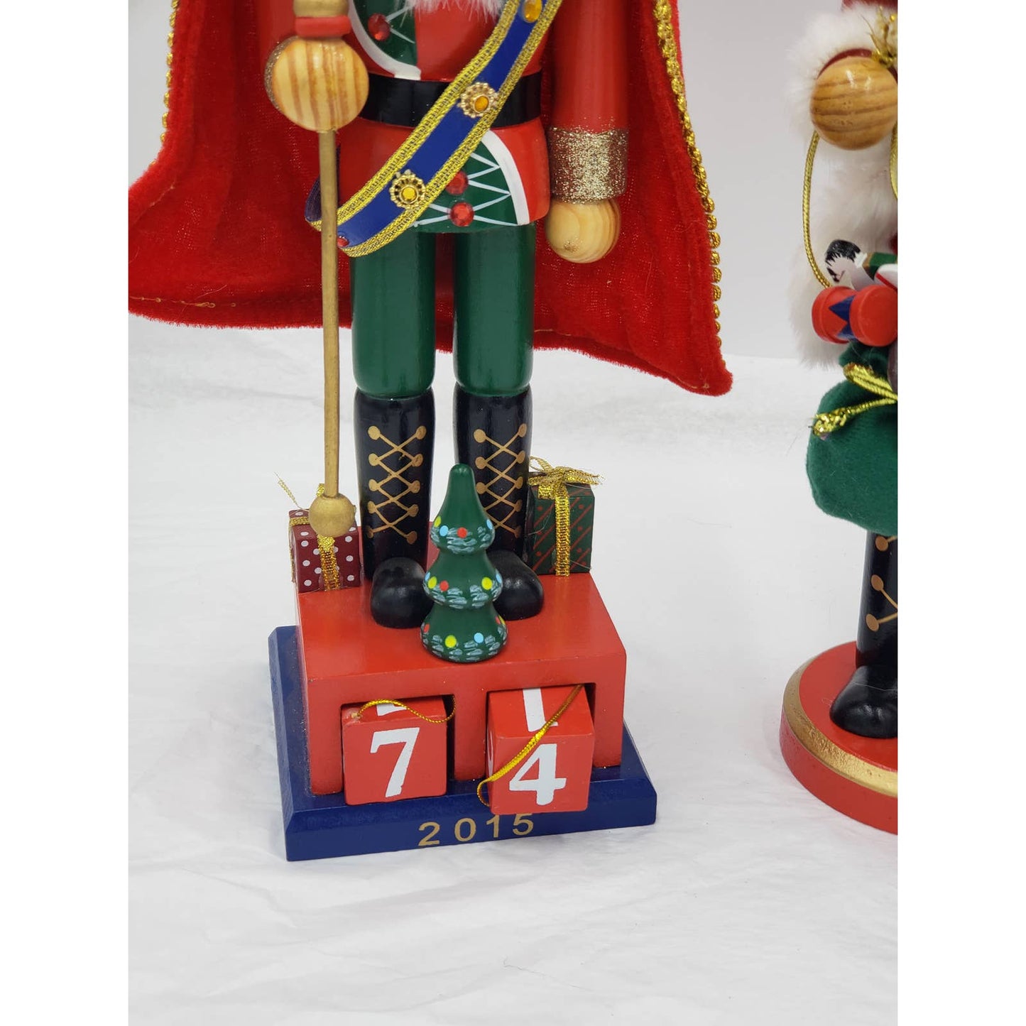 Nutcracker 14" Lot Set of 3 Ugly Christmas Sweater, Days Until Christmas, Santa