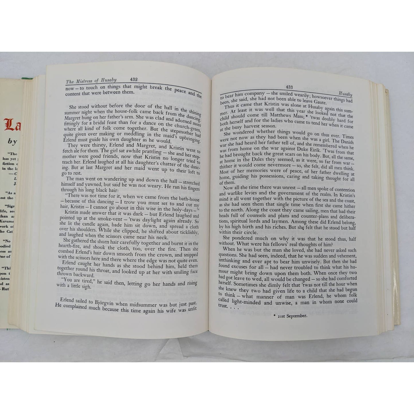 Kristin Labransoatter By Sigrid Undset Vintage Historical Novel Noble Prize 1978
