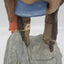Vintage Teissedre Native American Figurine Holding Shield Made in USA 17" Tall