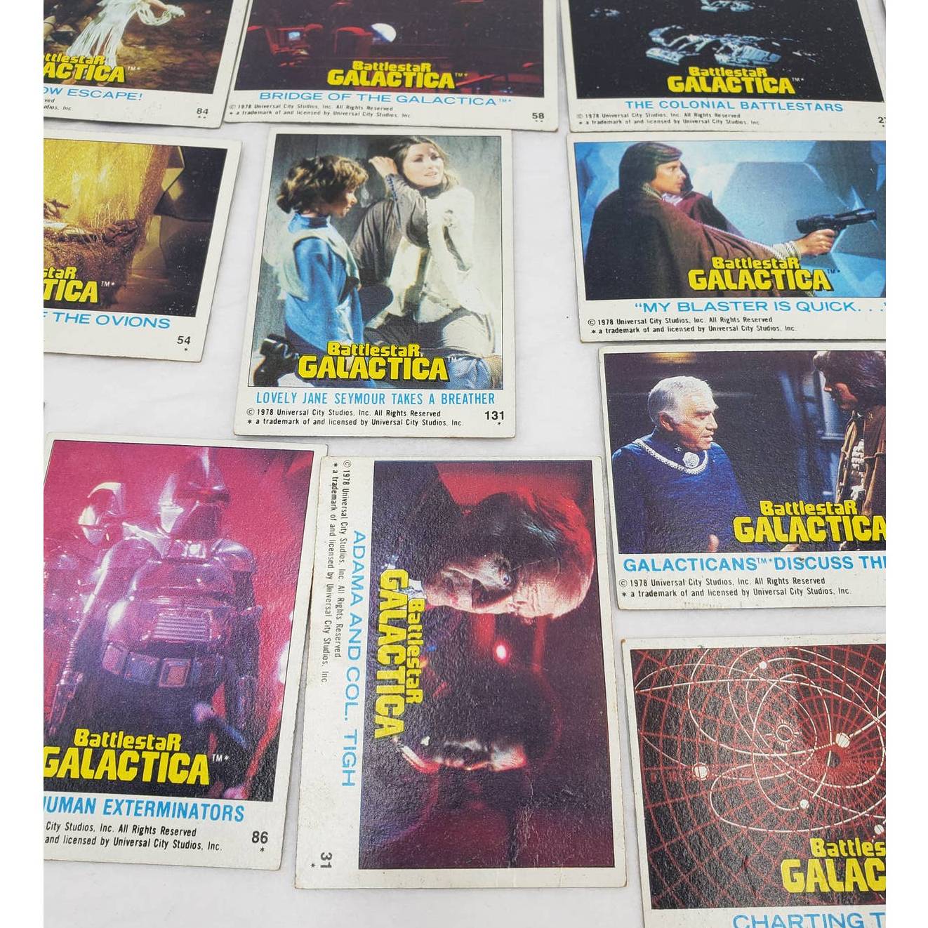 1978 Topps Battlestar Galactica Trading Cards Lot of 14 Vintage