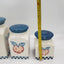 Canister w/Lids Set of 3 Marketplace Apples and Gingham Portugal 9" Tallest
