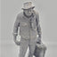 Michael Garman Sculpture Traveler American Unsung Heroes Vintage 12" Signed 1970